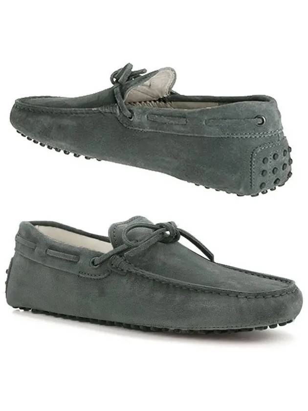 Men's Gommino Suede Driving Shoes Grey - TOD'S - BALAAN 3