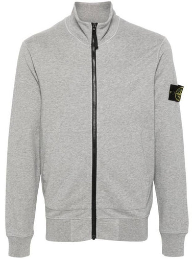 Cotton Full Zip Sweatshirt Dust Melange - STONE ISLAND - BALAAN 1