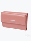 Engraved Logo Leather Card Wallet Pink - JIL SANDER - BALAAN 2