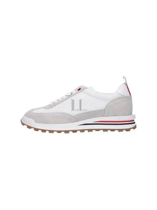 Thom Women Browne Nylon Tech Runner Low Top Sneakers Grey White - THOM BROWNE - BALAAN 2