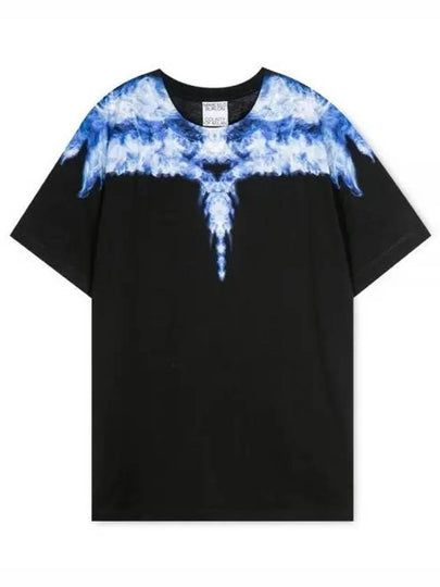 Men's Sky Wings Short Sleeve T-Shirt Black - MARCELO BURLON - BALAAN 2