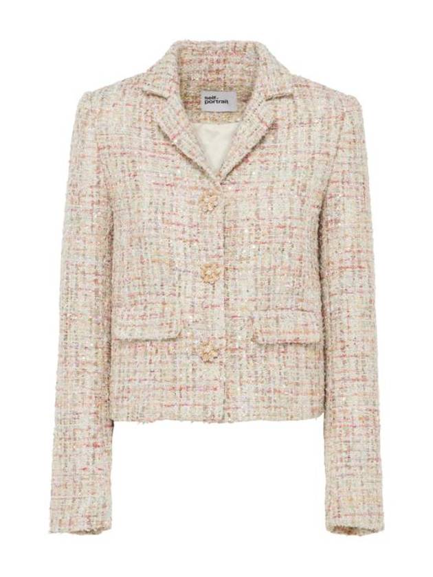 Women's Pastel Boucle Jacket - SELF PORTRAIT - BALAAN 1