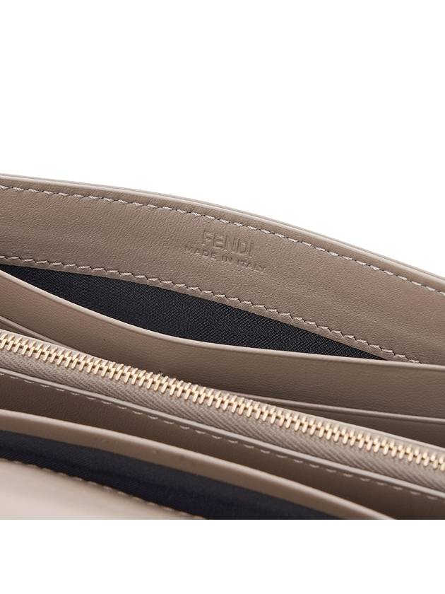Baguette Continental Chain Leather Long Wallet Grey - FENDI - BALAAN 11