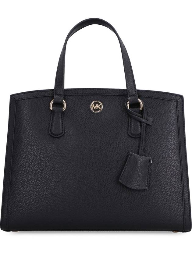 Chantal Medium Pebbled Leather Tote Bag Black - MICHAEL KORS - BALAAN 3