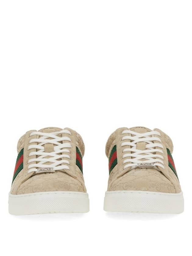 Web Ace GG Supreme Low Top Sneakers Beige Ebony - GUCCI - BALAAN 5