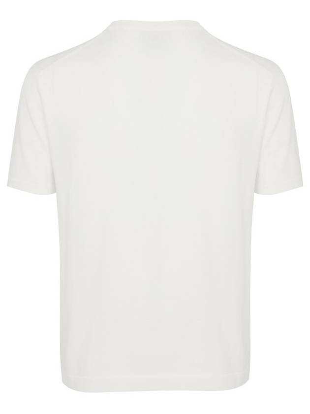 Men's Round Short Sleeve Knit Top Off White - SOLEW - BALAAN 3