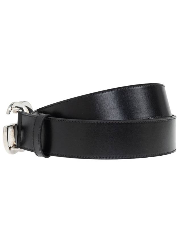 GG Marmont Wide Leather Belt Black - GUCCI - BALAAN 4