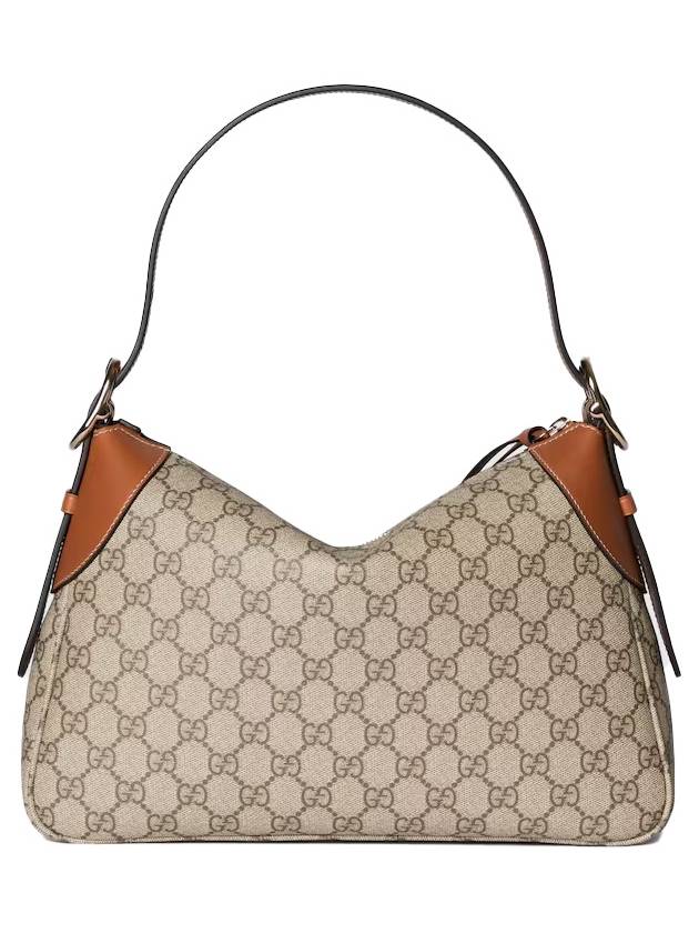 Beige dark brown fabric GG emblem medium shoulder bag 815216FAD6L9758 - GUCCI - BALAAN 6