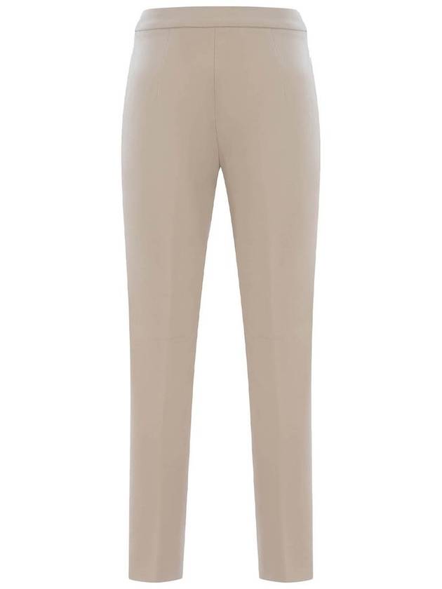 Pegno Viscose Rayon Straight Pants Beige - MAX MARA - BALAAN 3