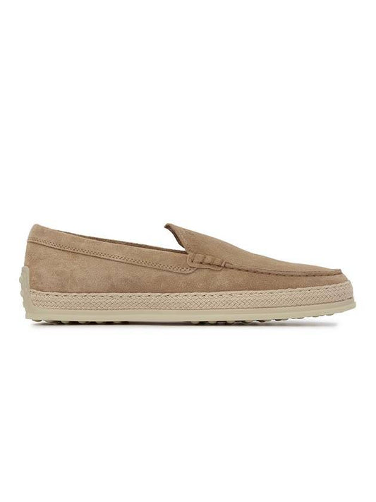 Men's Suede Slip-ons Beige - TOD'S - BALAAN 1