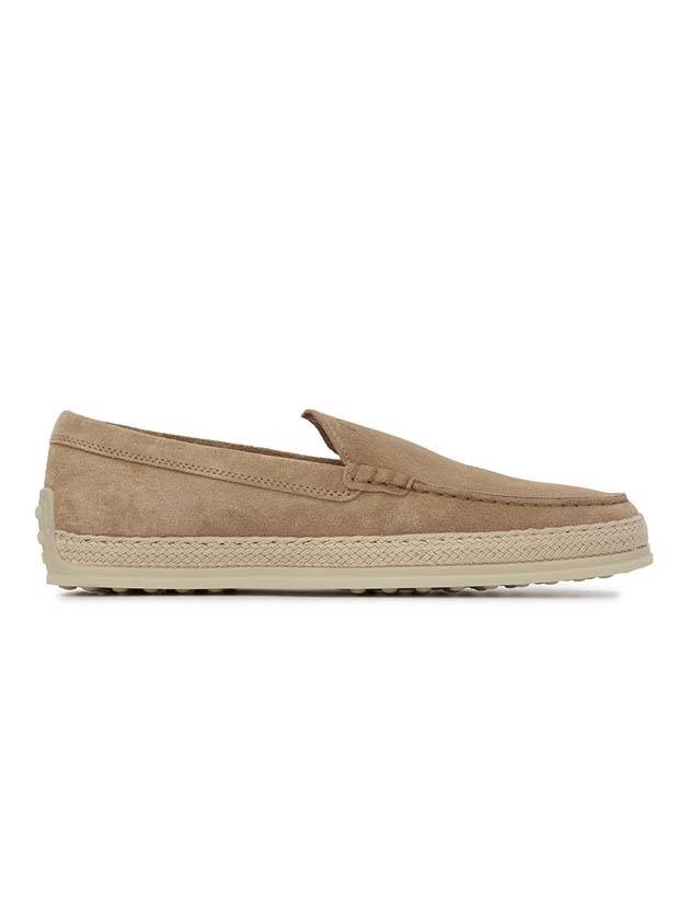 Men's Suede Slip-ons Loafers Beige - TOD'S - BALAAN 1