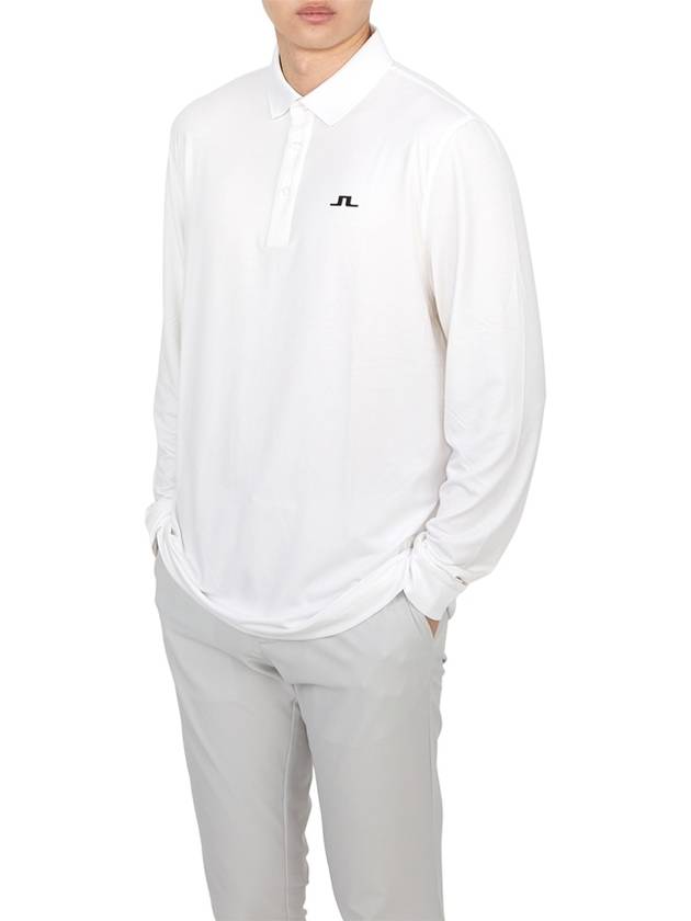 Florian Polo Long Sleeve T-Shirt White - J.LINDEBERG - BALAAN 5