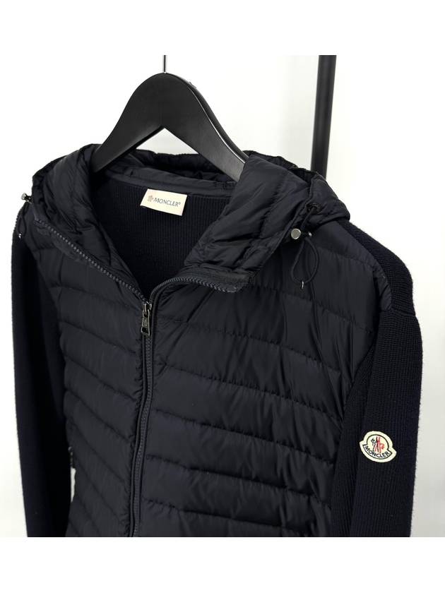 Knit padding hood zip up navy size M - MONCLER - BALAAN 4