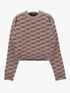 BB Icon Jacquard Knit Top Brown - BALENCIAGA - BALAAN 2