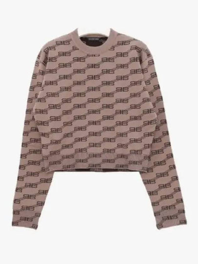 BB Icon Jacquard Knit Top Brown - BALENCIAGA - BALAAN 2