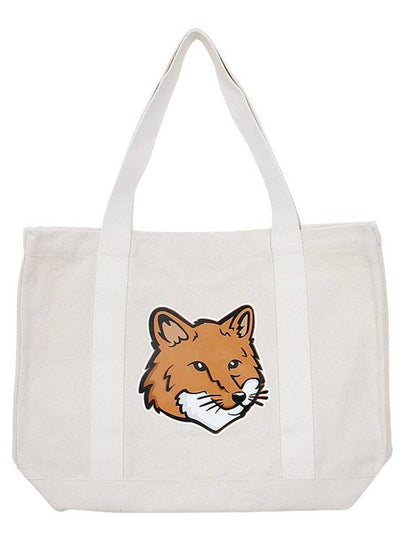 Fox Head Print Tote Bag Ecru - MAISON KITSUNE - BALAAN 2