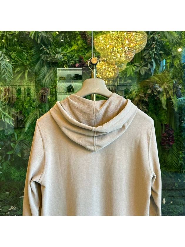 Hoodie embroidered logo detail beige MTU143119G CB575 - BRUNELLO CUCINELLI - BALAAN 5