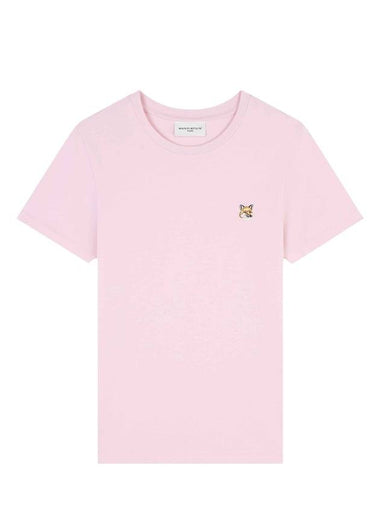 Fox Head Patch Regular Short Sleeve T-Shirt Pink - MAISON KITSUNE - BALAAN 1