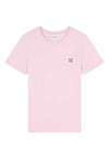 Fox Head Patch Regular Short Sleeve T-Shirt Pink - MAISON KITSUNE - BALAAN 1