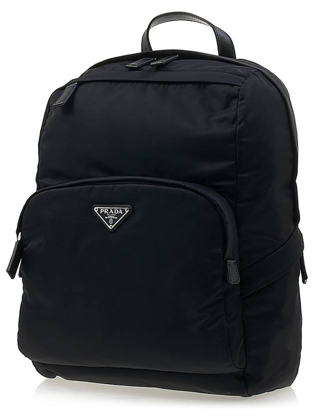 Triangle Logo Re-Nylon Backpack Black - PRADA - BALAAN 3