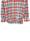 Tartan Check Cotton Long Sleeve Shirt Red - THOM BROWNE - BALAAN.