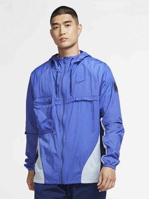 01CU5000430PX Hood Zip JacketBlue - NIKE - BALAAN 1