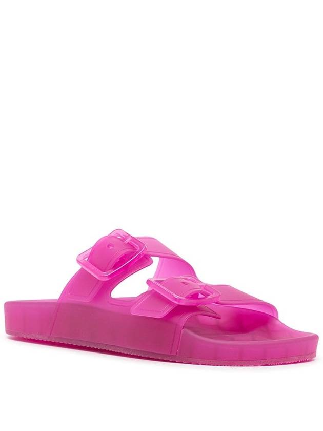 Mallorca Clear Rubber Slippers Neon Pink - BALENCIAGA - BALAAN 4