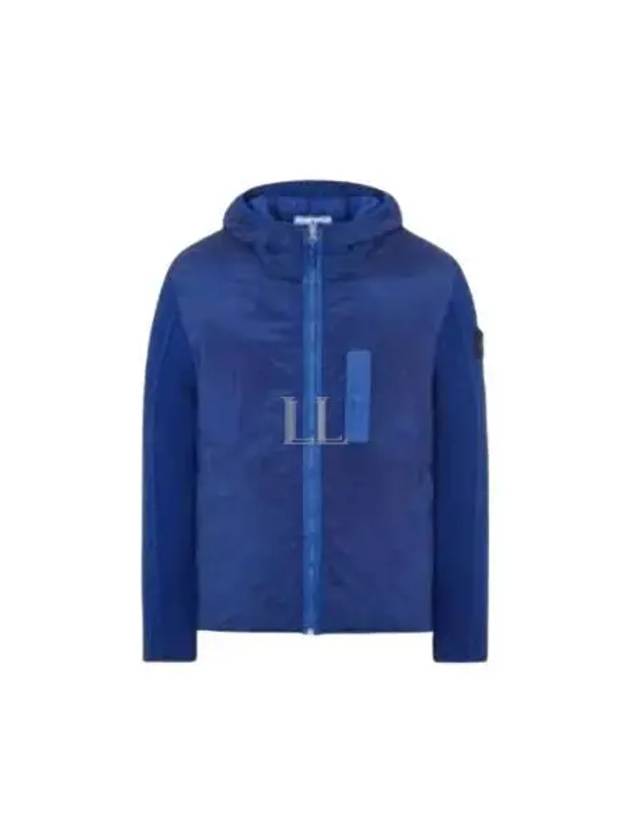 PrimaLoft-TC Knit Nylon Zip Up Hoodie Blue - STONE ISLAND - BALAAN 2