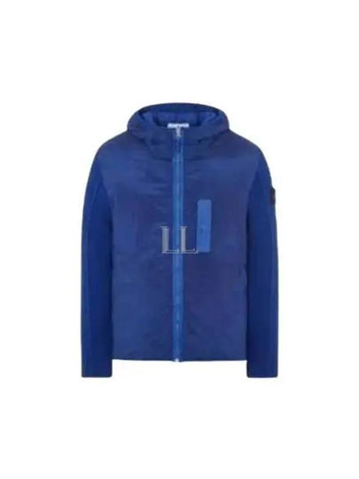 PrimaLoft-TC Knit Nylon Zip Up Hoodie Blue - STONE ISLAND - BALAAN 2