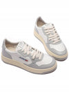 Men's Medalist Low Leather Sneakers Grey White - AUTRY - BALAAN 6