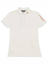 Women's Golf Tour Tech Polo Shirt Almond Milk - J.LINDEBERG - BALAAN 3