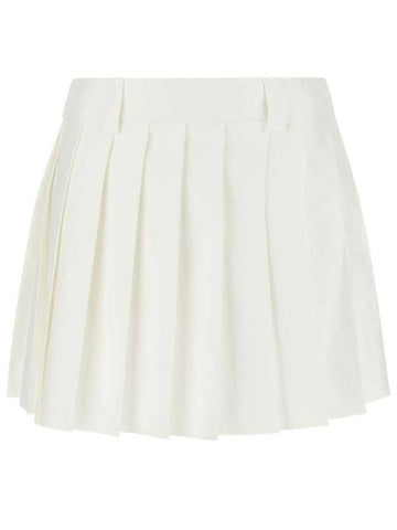 mini pleated skirt white - MIU MIU - BALAAN 1