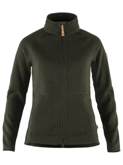 Women's Ovik Fleece Zip-Up Jacket Deep Forest - FJALL RAVEN - BALAAN 2