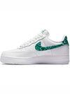 Women's Air Force 1 '07 Essential Paisley Swoosh Low Top Sneakers White Malachite - NIKE - BALAAN 3