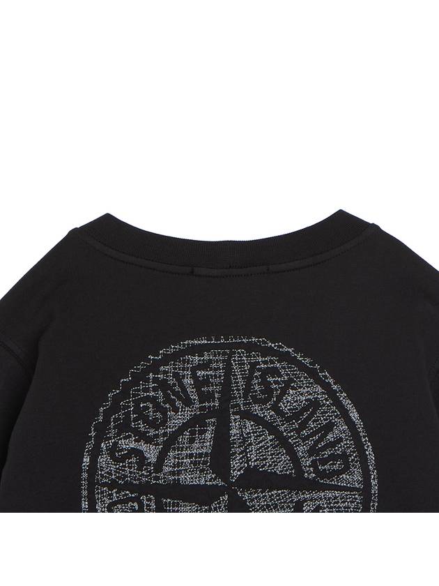 Kids Logo Sweatshirt Black - STONE ISLAND - BALAAN 5