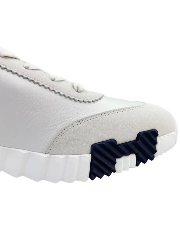 Bouncing Sneakers Calfskin Suede Goatskin Blanc - HERMES - BALAAN 6