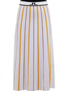 Manhattan Striped Knit Skirt White - J.LINDEBERG - BALAAN 2