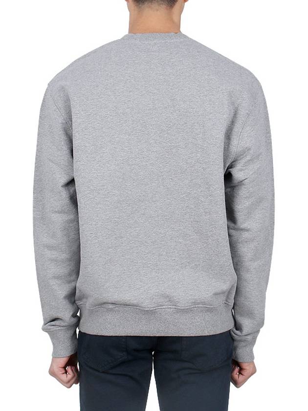 Embroidered Heart Logo Sweatshirt Grey - AMI - BALAAN 5