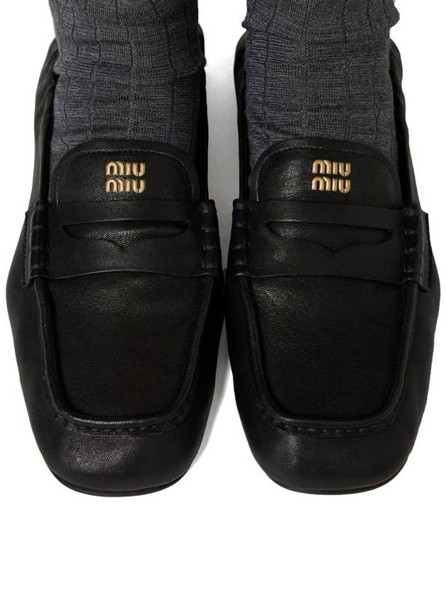 Miu Miu Embossed-Logo Loafers - MIU MIU - BALAAN 6