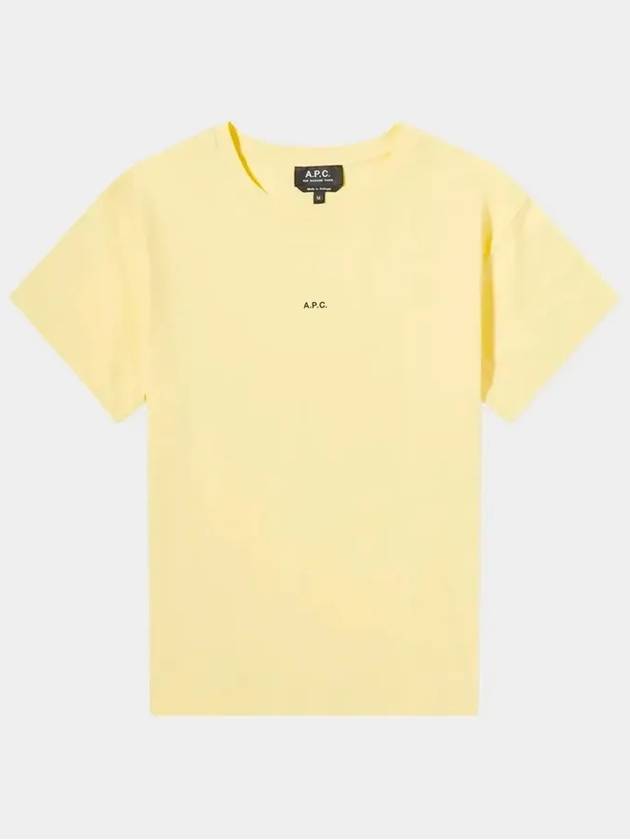 Jade Logo Short Sleeve T-Shirt Yellow - A.P.C. - BALAAN 2