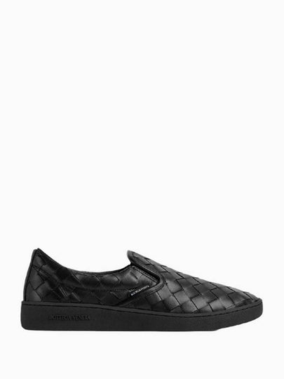 Sawyer Intrecciato Calfskin Slip-Ons Black - BOTTEGA VENETA - BALAAN 2