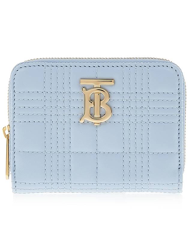 TB Logo Zip Around Half Wallet Pastel Blue - BURBERRY - BALAAN 2