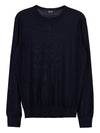 Cassetta Light Crew Neck Knit Top Navy - ERMENEGILDO ZEGNA - BALAAN 10