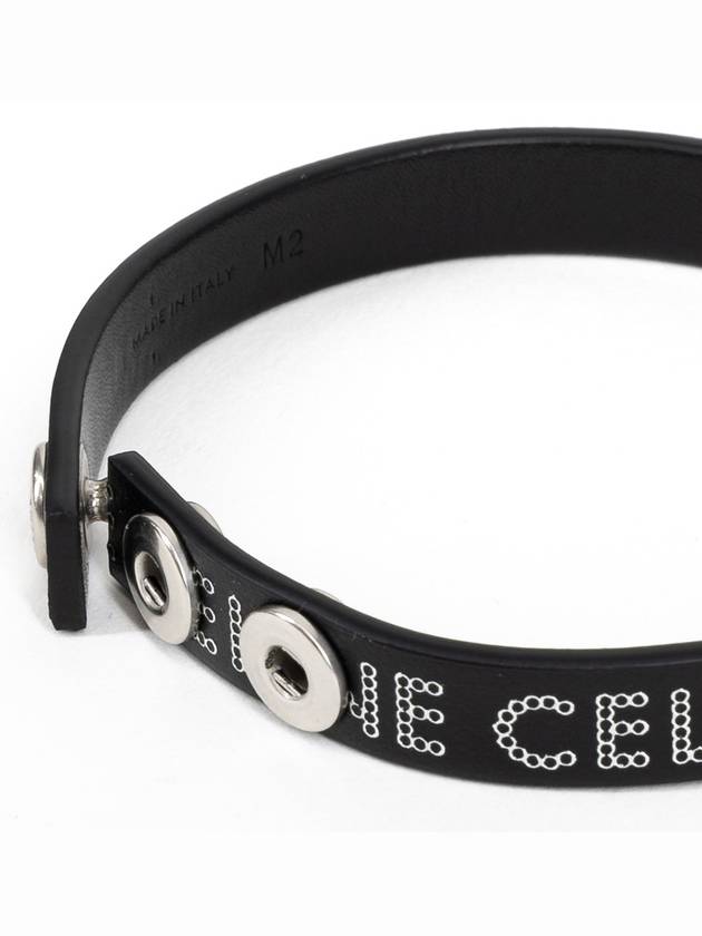 Monochroms Stud Bracelet Black - CELINE - BALAAN 5