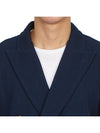 Double Breasted Blazer Jacket Navy - RVR LARDINI - BALAAN 7