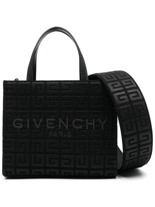 Mini G-Tote Shopping Bag In 4G Embroidery Black - GIVENCHY - BALAAN 2