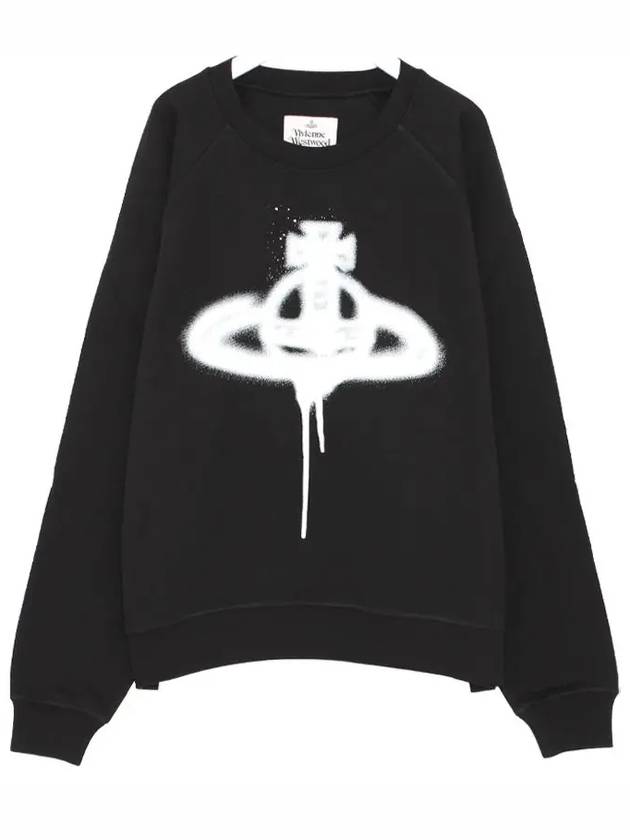 Spray ORB Raglan Sweatshirt Black - VIVIENNE WESTWOOD - BALAAN 2