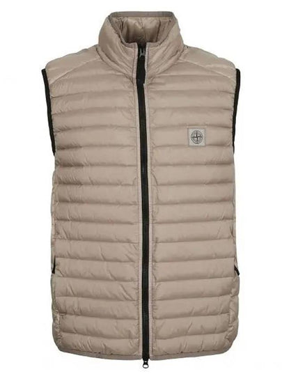 Loom Woven Chambers Recycled Nylon Down Padding Vest Dove Grey - STONE ISLAND - BALAAN 2