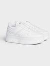 wedge outsole block low-top sneakers optic white - CELINE - BALAAN.