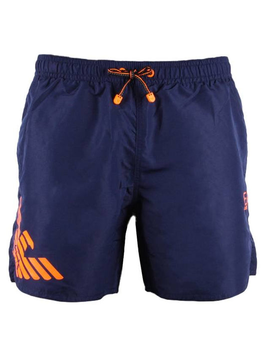 Eagle Logo Swim Shorts Blue - EMPORIO ARMANI - BALAAN 1